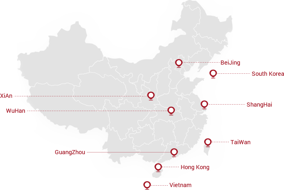HYP Global recruitment area map across Asia